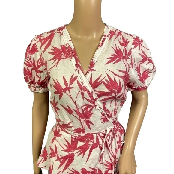 NWT Polo Ralph Lauren Floral linen Print Wrap Top Womens Sz XL - Picture 4 of 11